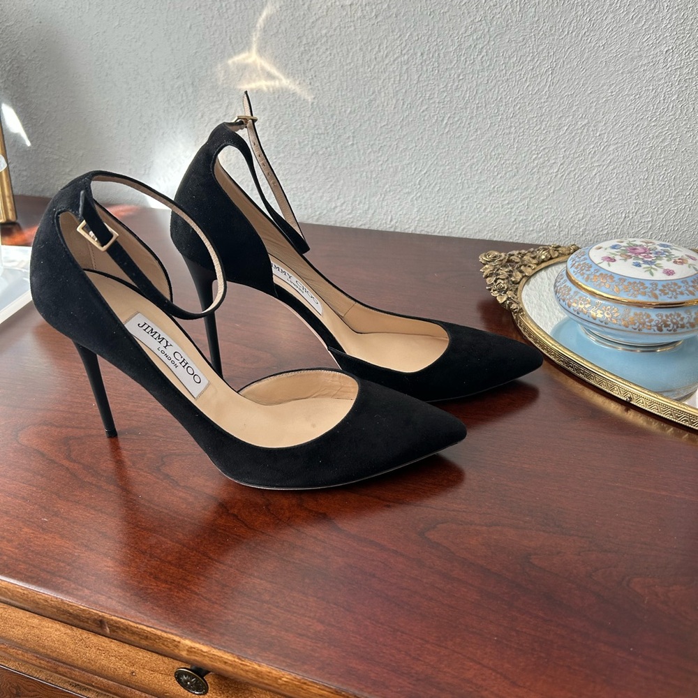 Jimmy Choo Classic Black Suede Heels